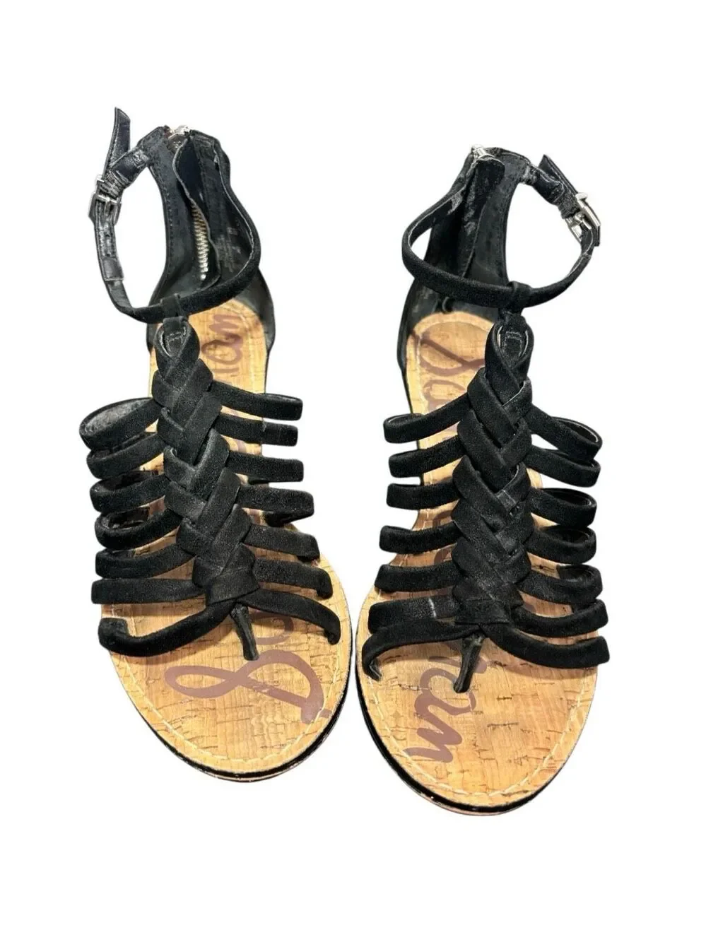Sam Edelman Dakota Black Gladiator Sandals Women’s Size 9M